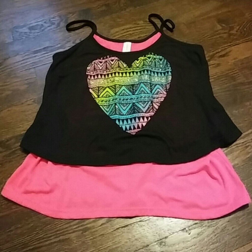 Double layer spaghetti strap tank top